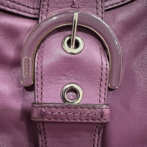 COACH Vintage Soho Lynn Purple Leather Hobo Shoulder Bag - Picture 3 of 14